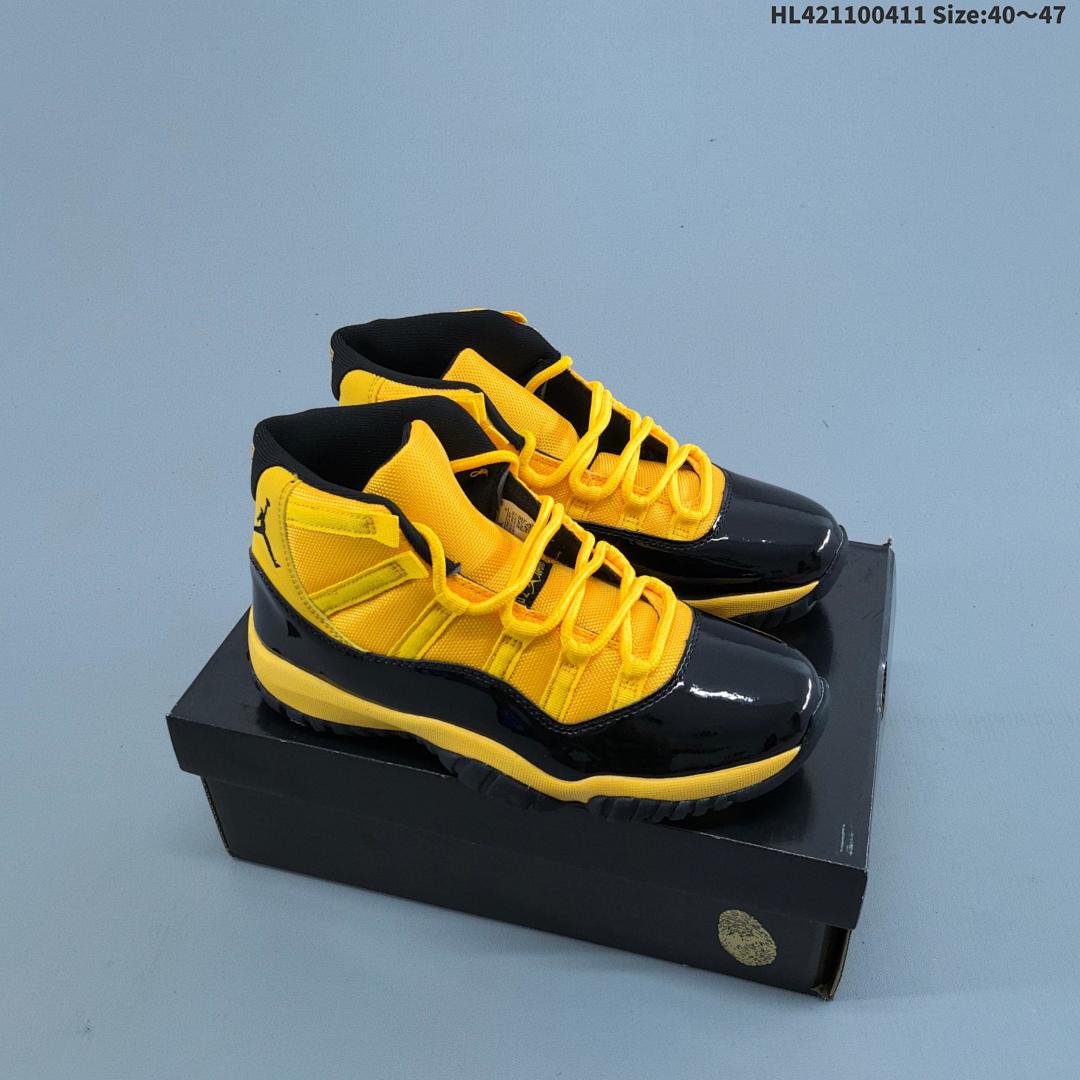 Air Jordan 11 Retro High "Black Yellow" AJ11 11 aj11 11