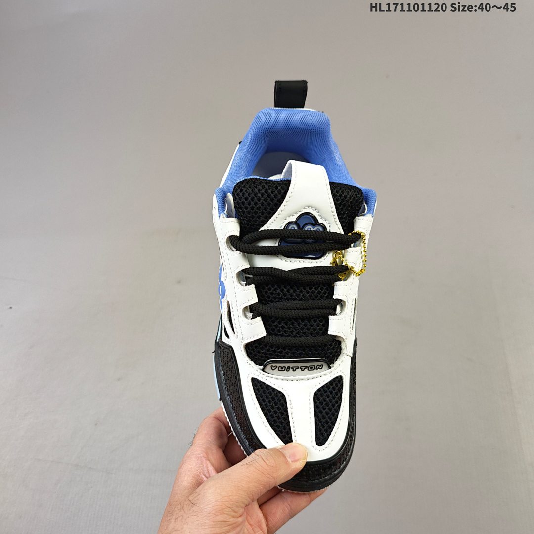 Louis Vuitton Trainer Sneaker Low LV ID Size 45 - foto 7