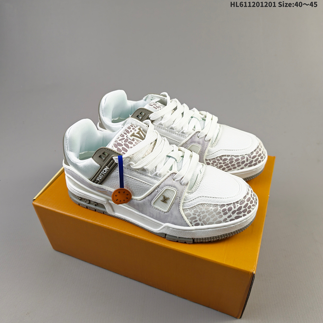 LV Louis Vuitton Trainer Sneaker Low HL611201201 Size 45