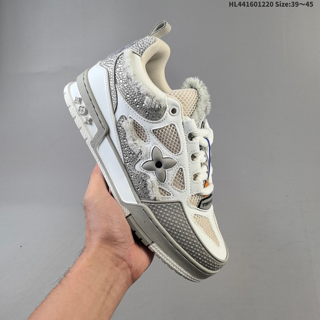 Louis Vuitton Trainer Sneaker Low LV ID Size 45 - foto 8