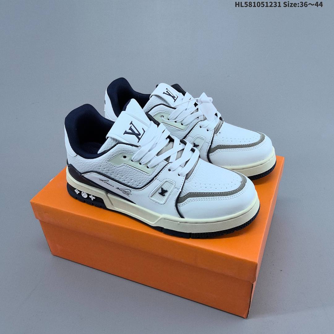 LV Louis Vuitton Trainer Sneaker Low ID Size 44 - foto 2
