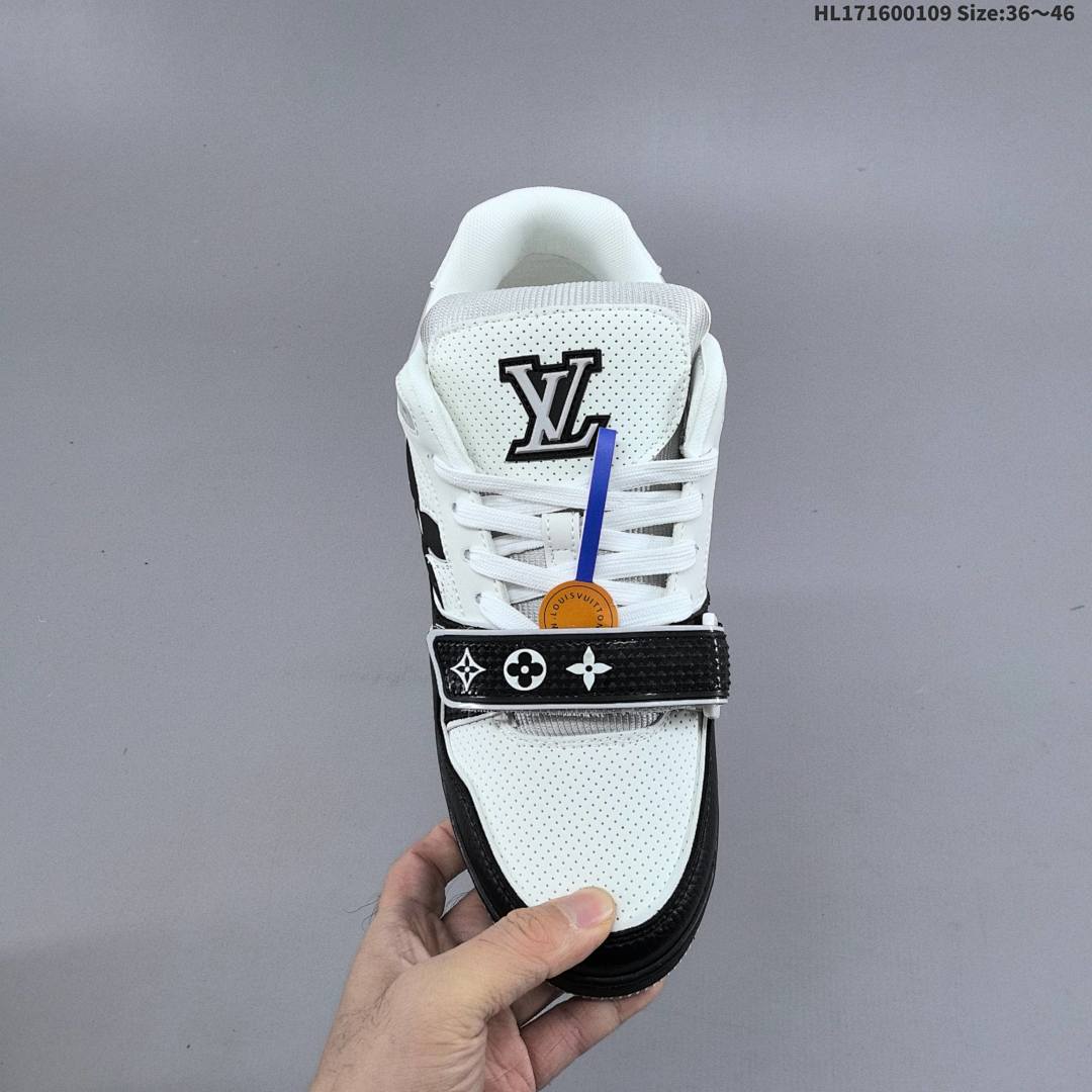 LV Louis Vuitton Trainer Sneaker Low ID Size 46 - foto 6