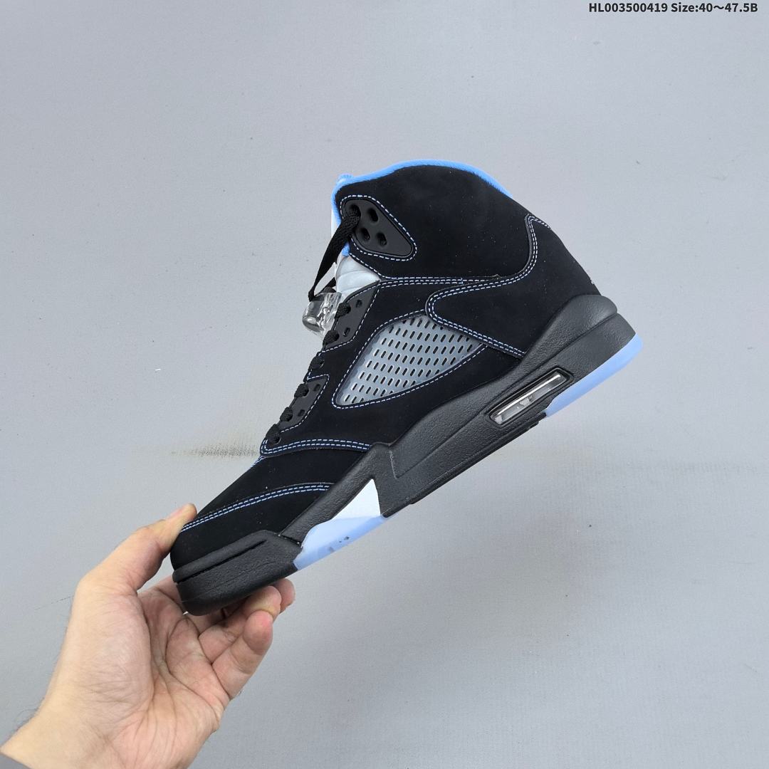 Air Jordan 5 Retro "Black University Blue" AJ5 5 aj5 5 - foto 4