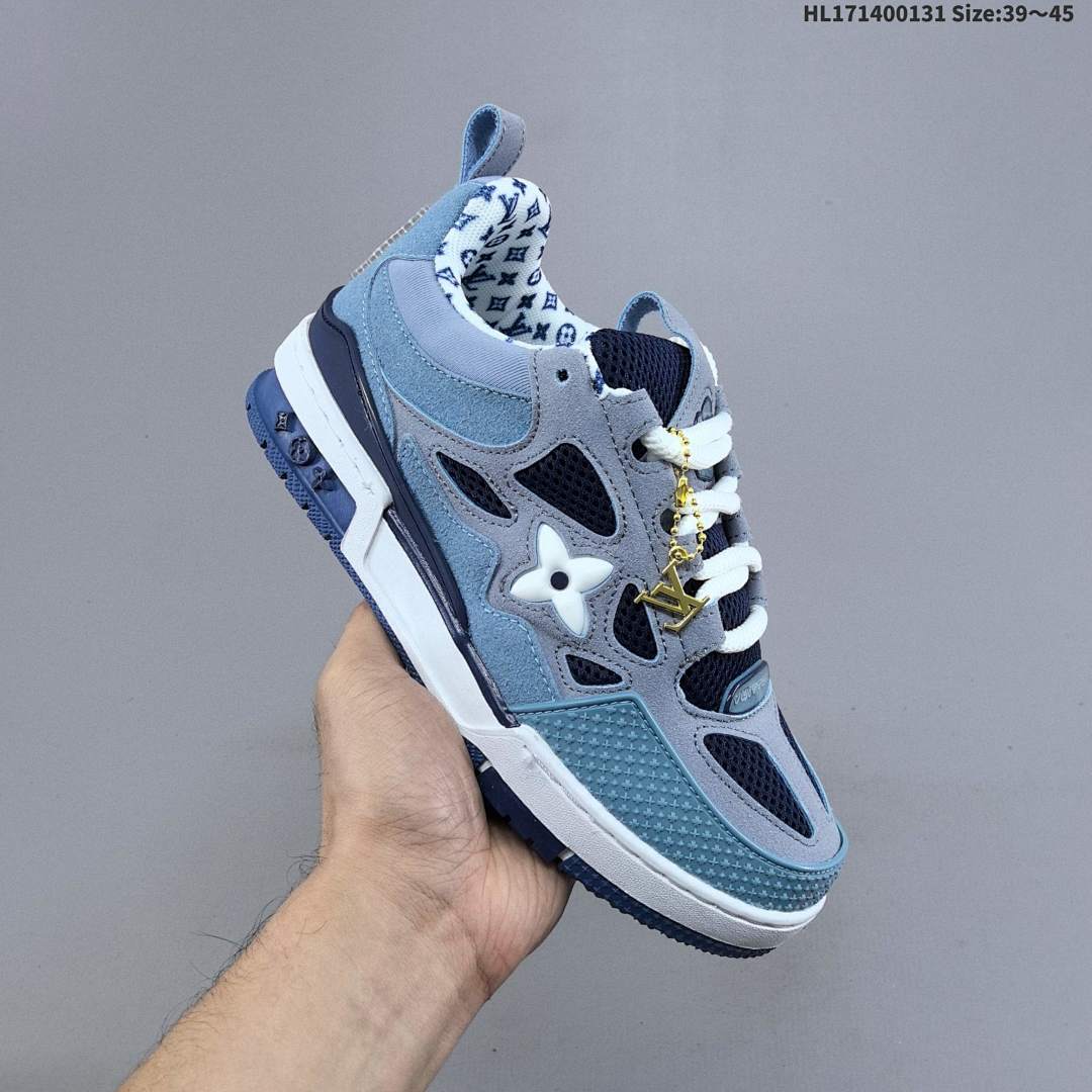 Louis Vuitton Trainer Sneaker Low LV ID Size 45 - foto 8