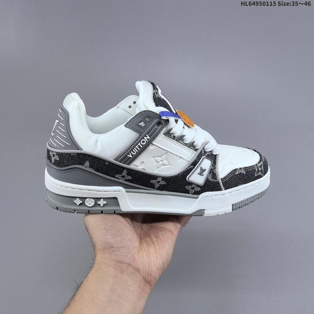 Louis Vuitton Trainer Sneaker Low LV ID Size 46 - foto 8