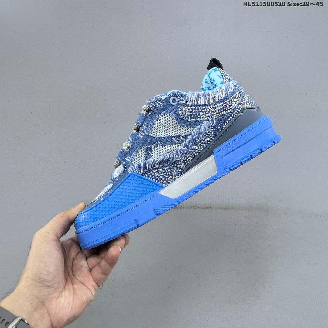 Louis Vuitton Trainer Sneaker Low LV ID Size 45 - foto 7