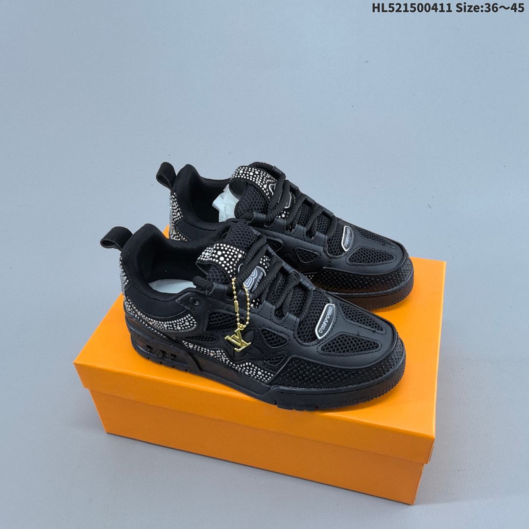 Louis Vuitton Trainer Sneaker Low LV ID Size 45