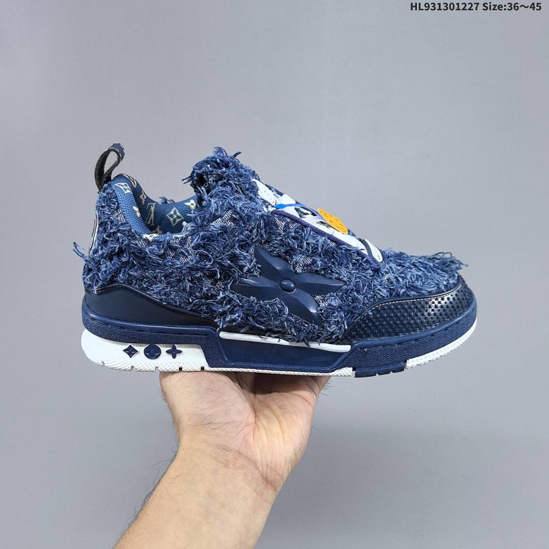 Louis Vuitton Trainer Sneaker Low LV ID Size 45 - foto 7