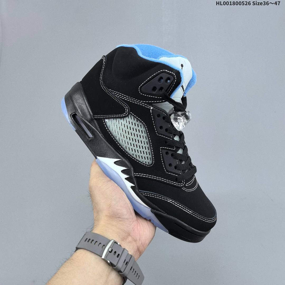 A Air Jordan 5 Retro "Black University Blue" AJ5 5 aj5 5 - foto 3