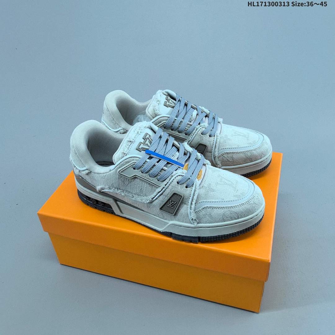 Louis Vuitton Trainer Sneaker Low LV ID Size 45 - foto 6