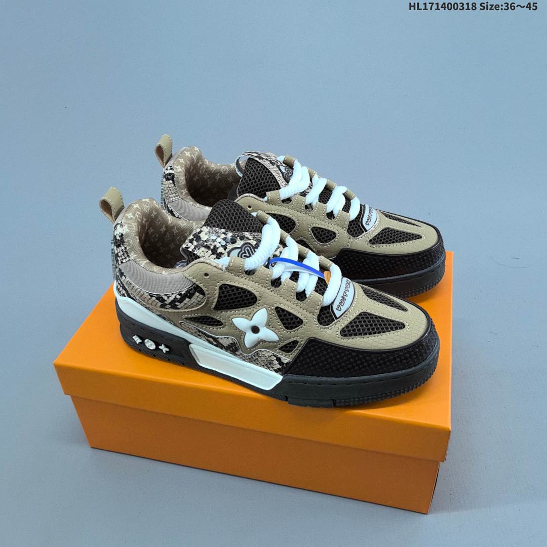 LV Louis Vuitton Trainer Sneaker Low HL171400318 Size 45