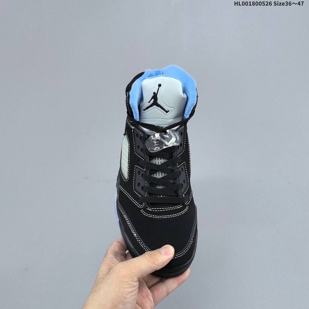A Air Jordan 5 Retro "Black University Blue" AJ5 5 aj5 5 - foto 5