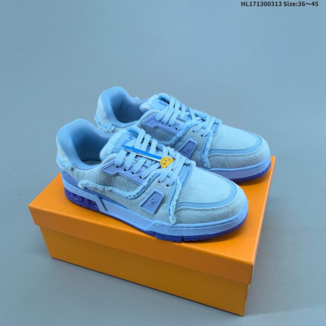 Louis Vuitton Trainer Sneaker Low LV ID Size 45 - foto 5