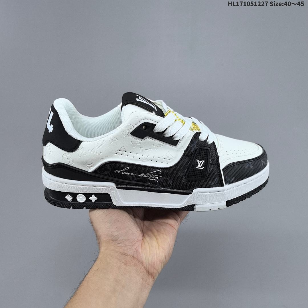 Louis Vuitton Trainer Sneaker Low LV ID Size 45 - foto 9