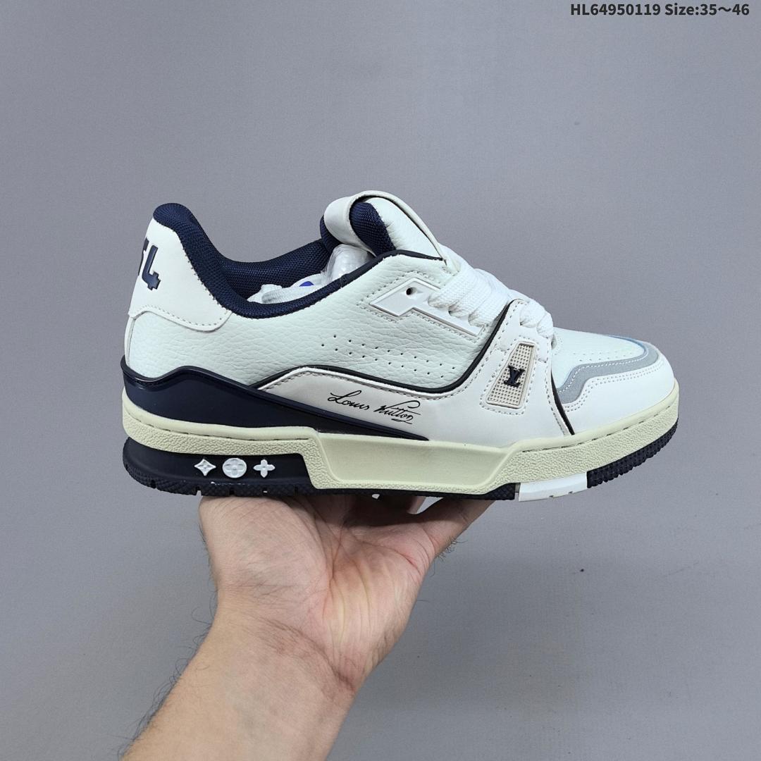 Louis Vuitton Trainer Sneaker Low LV ID Size 46 - foto 7