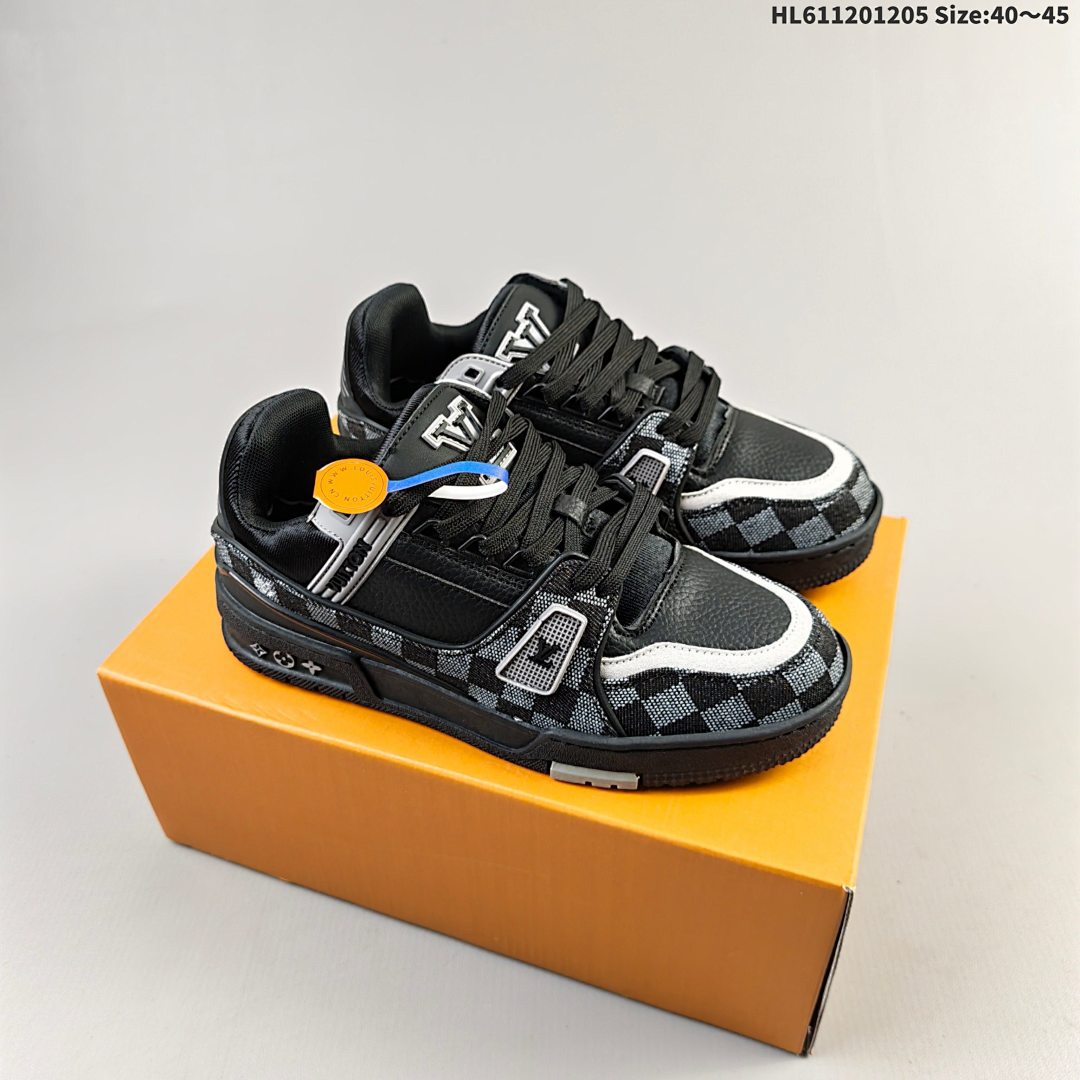 Louis Vuitton Trainer Sneaker Low LV ID Size 45 - foto 4