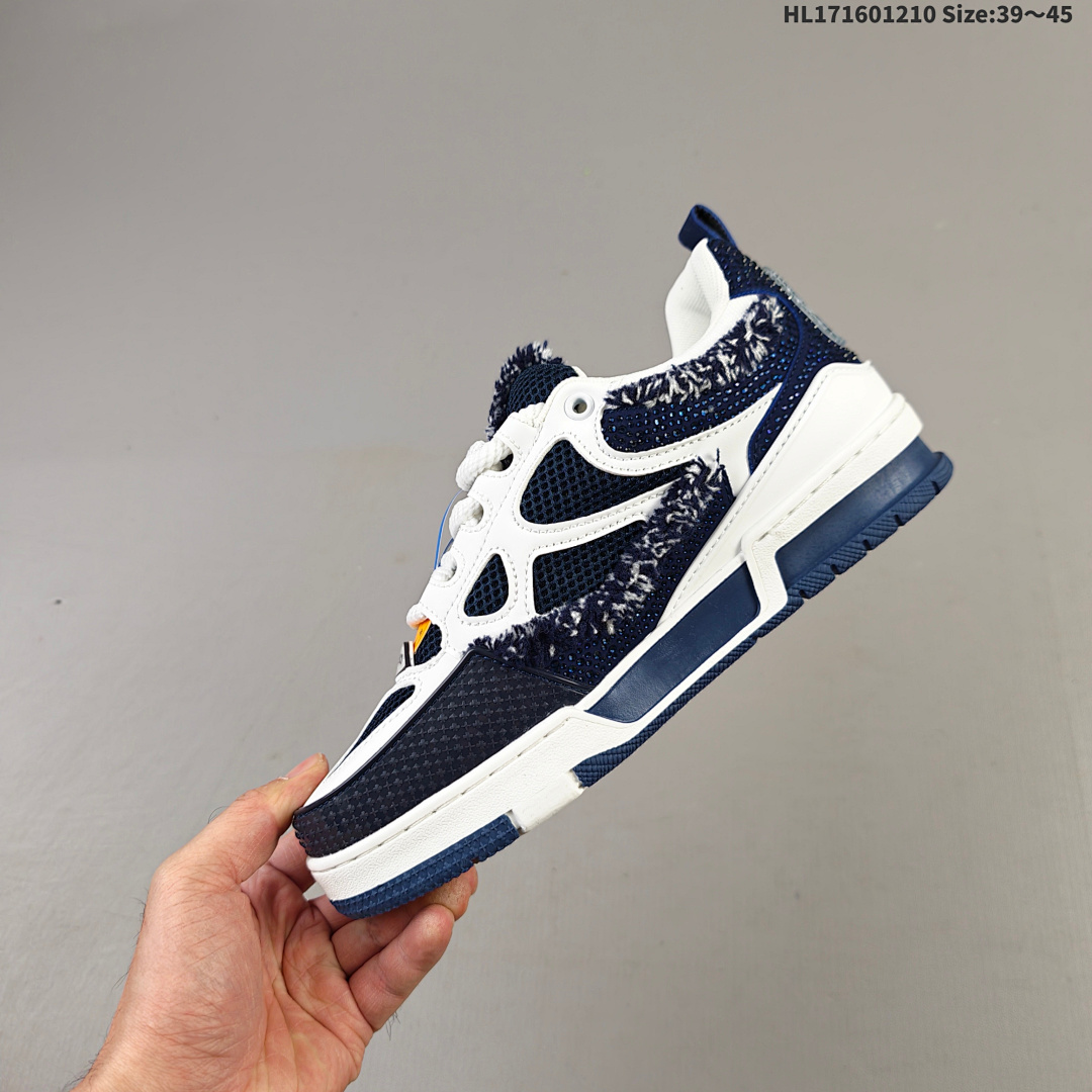 Louis Vuitton Trainer Sneaker Low LV ID Size 45 - foto 7
