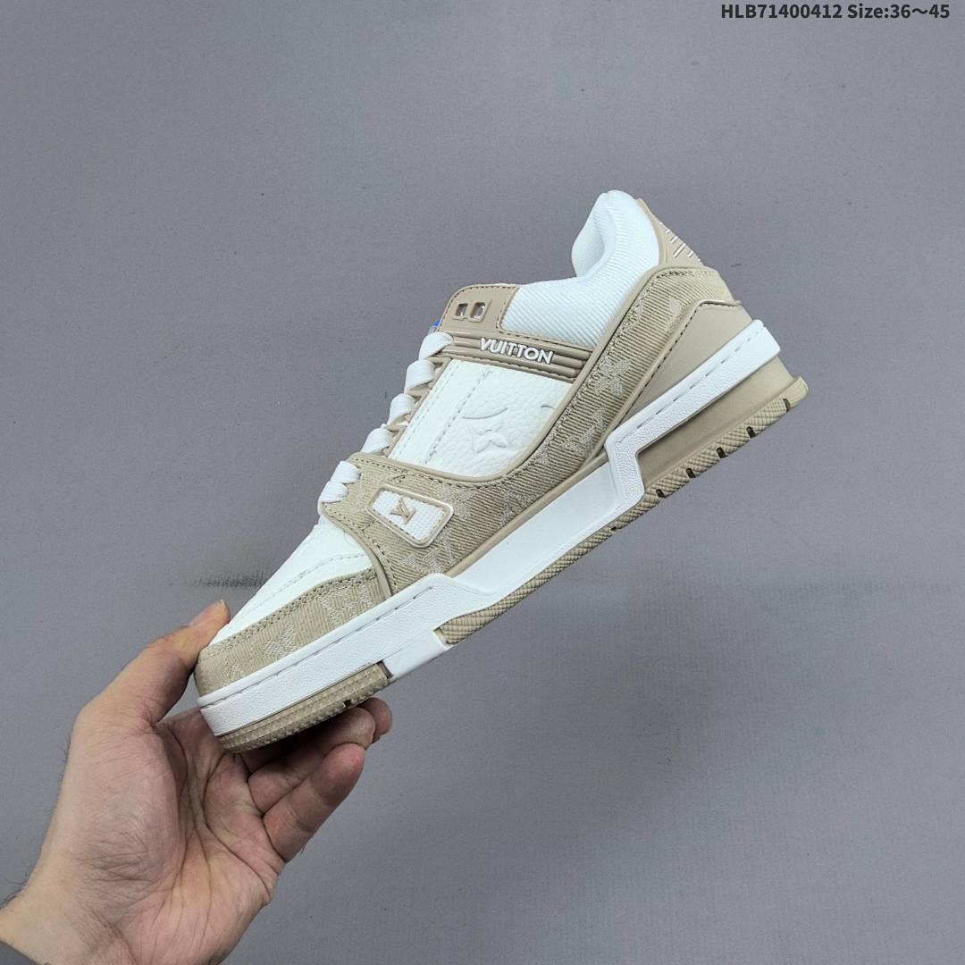 Louis Vuitton Trainer Sneaker Low LV ID Size 45 - foto 4