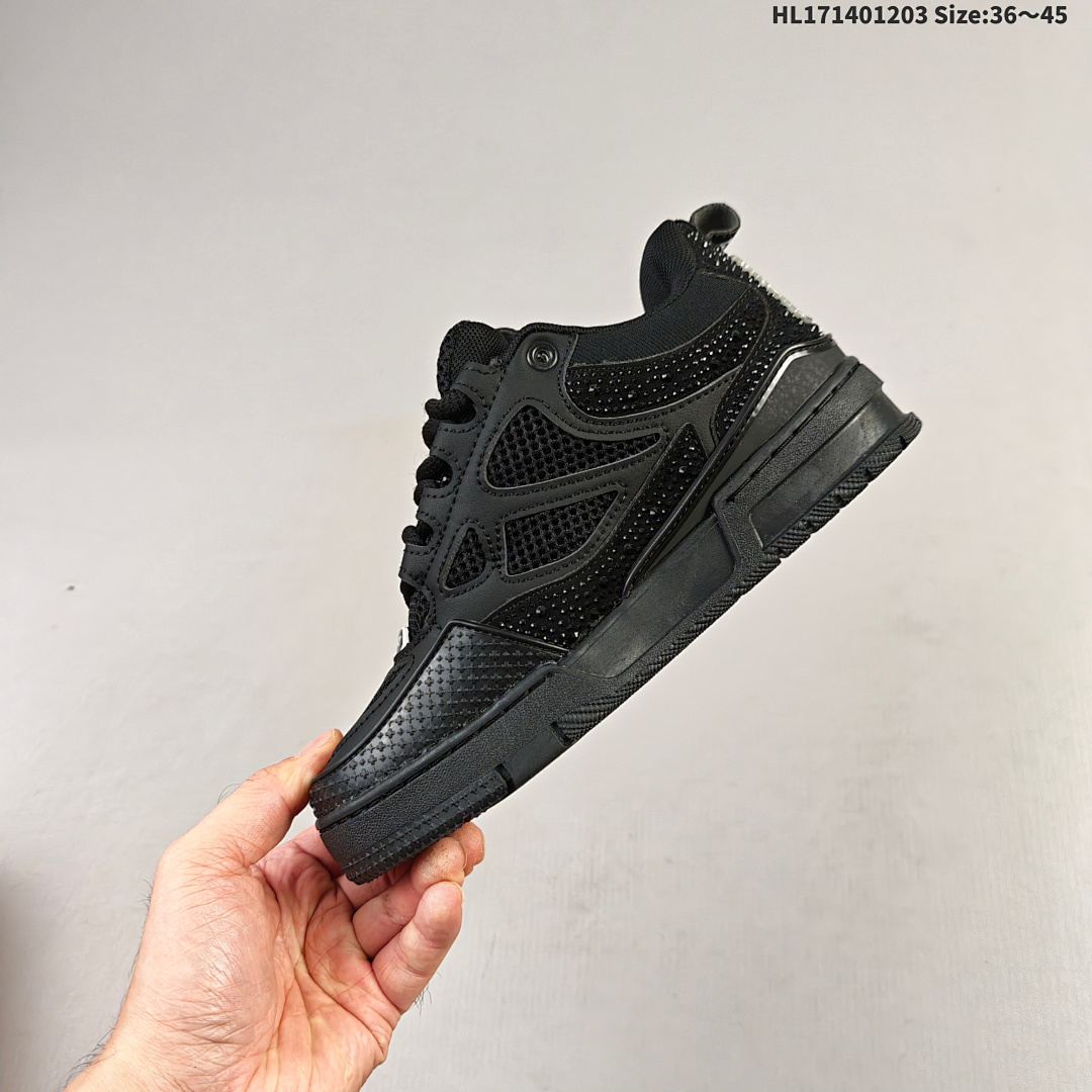 LV Louis Vuitton Trainer Sneaker Low HL171401203 Size 45 - foto 3