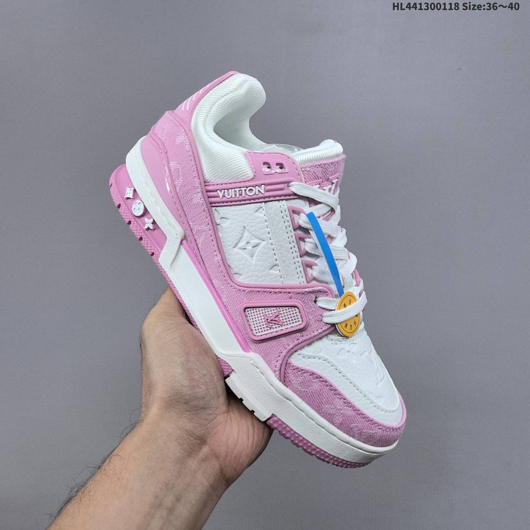 Louis Vuitton Trainer Sneaker Low LV ID Size 40 - foto 8