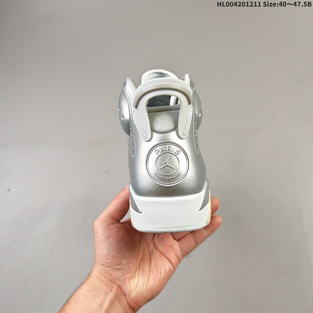 PSG x Air Jordan 6 Retro "Silver Metallic" AJ6 6 aj6 6 - foto 5