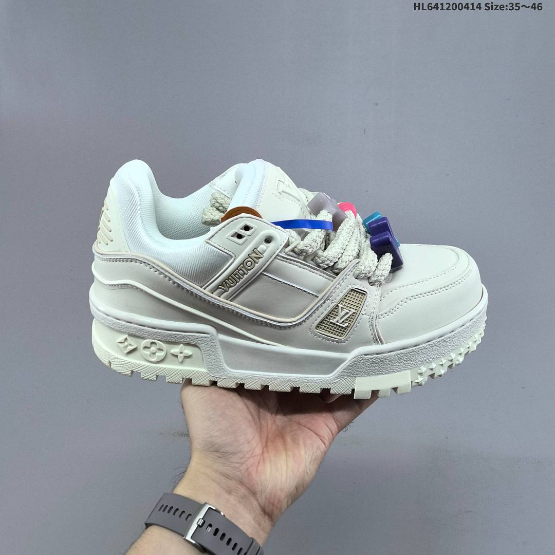 Louis Vuitton Trainer Sneaker Low LV ID Size 46 - foto 3
