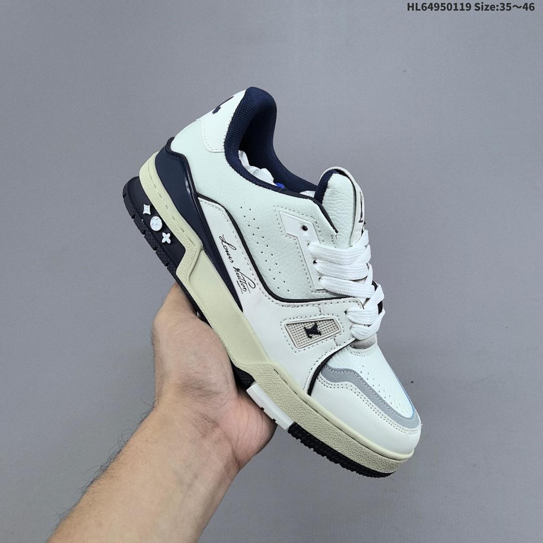 Louis Vuitton Trainer Sneaker Low LV ID Size 46 - foto 5