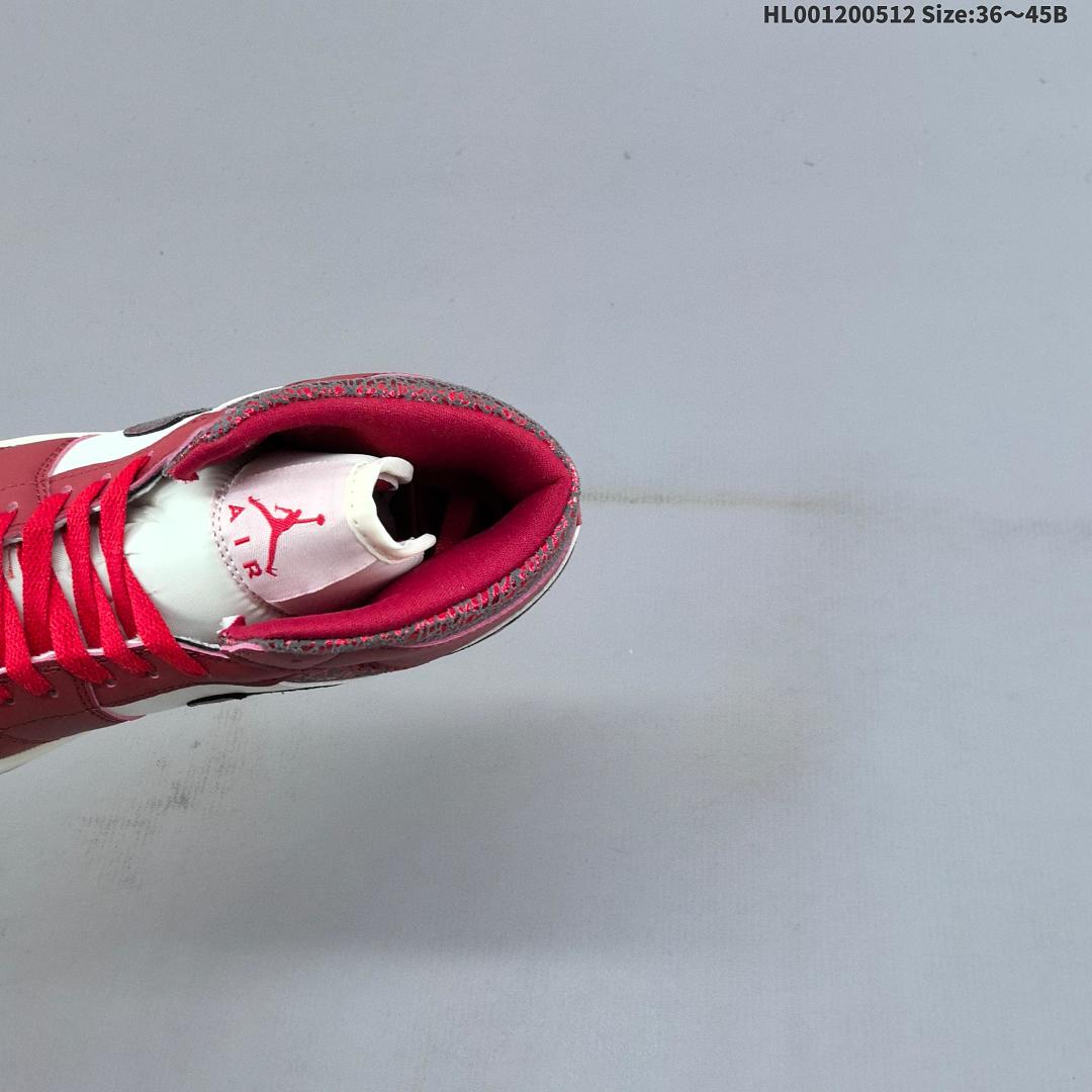 a Air Jordan 1 Mid "Red Cracked Leather" AJ1 1 aj1 1 - foto 9