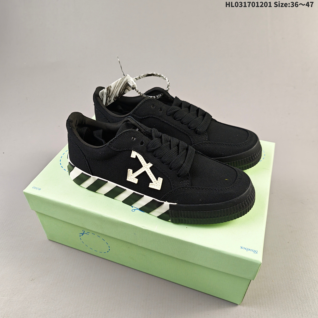 OFF-WHITE Vulcanized Striped Low Top ID Size 47 - foto 12