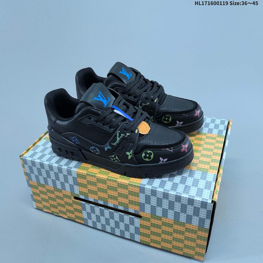 Louis Vuitton Trainer Sneaker Low LV ID Size 45