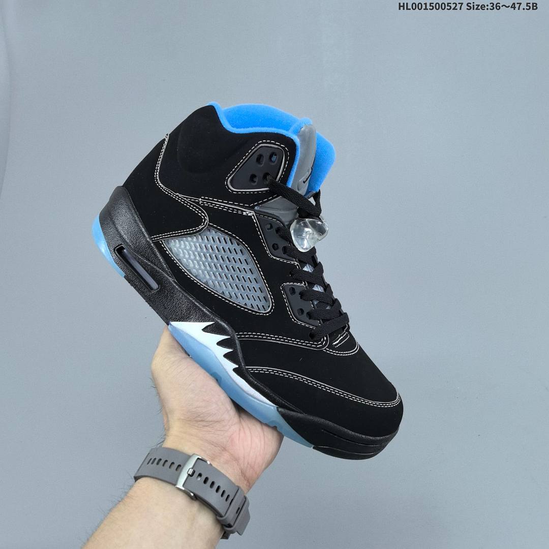 Air Jordan 5 Retro "Black University Blue" AJ5 5 aj5 5 - foto 3