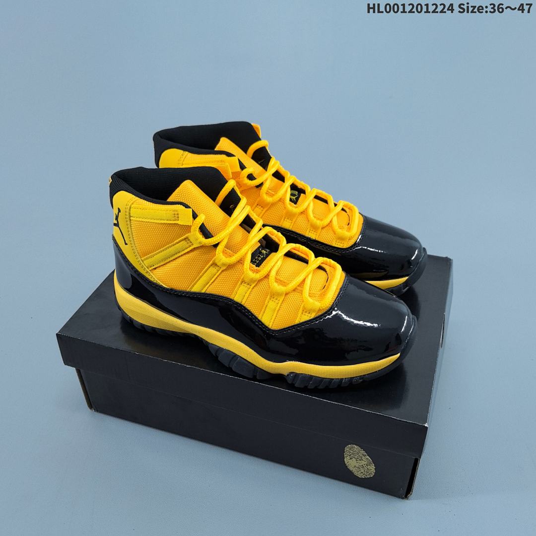 Air Jordan 11 Retro High "Black Yellow" AJ11 11 aj11 11
