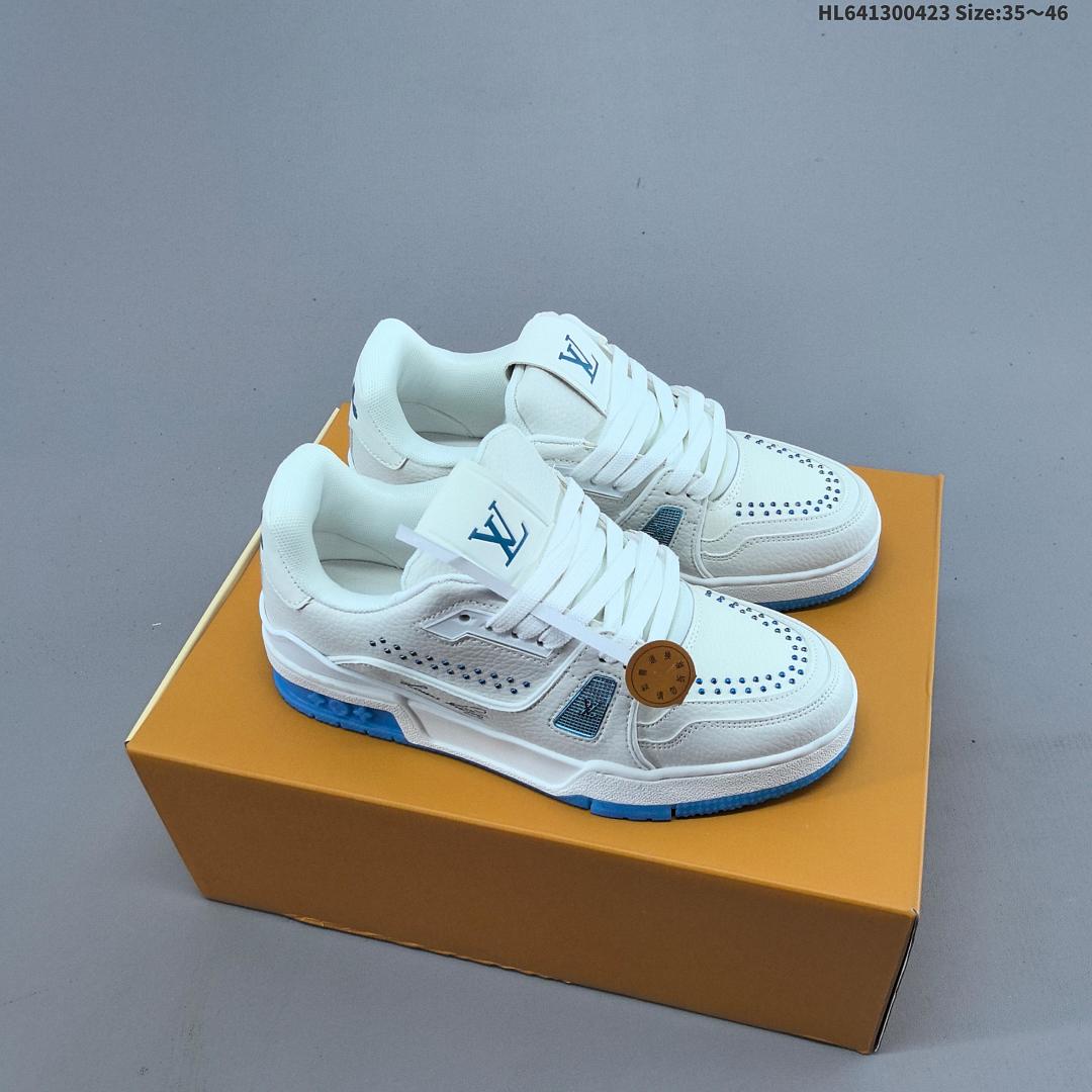 Louis Vuitton Trainer Sneaker Low LV ID Size 46 - foto 3