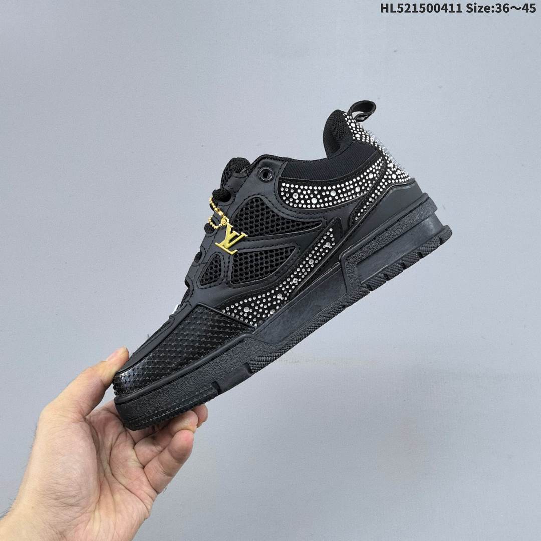 Louis Vuitton Trainer Sneaker Low LV ID Size 45 - foto 4