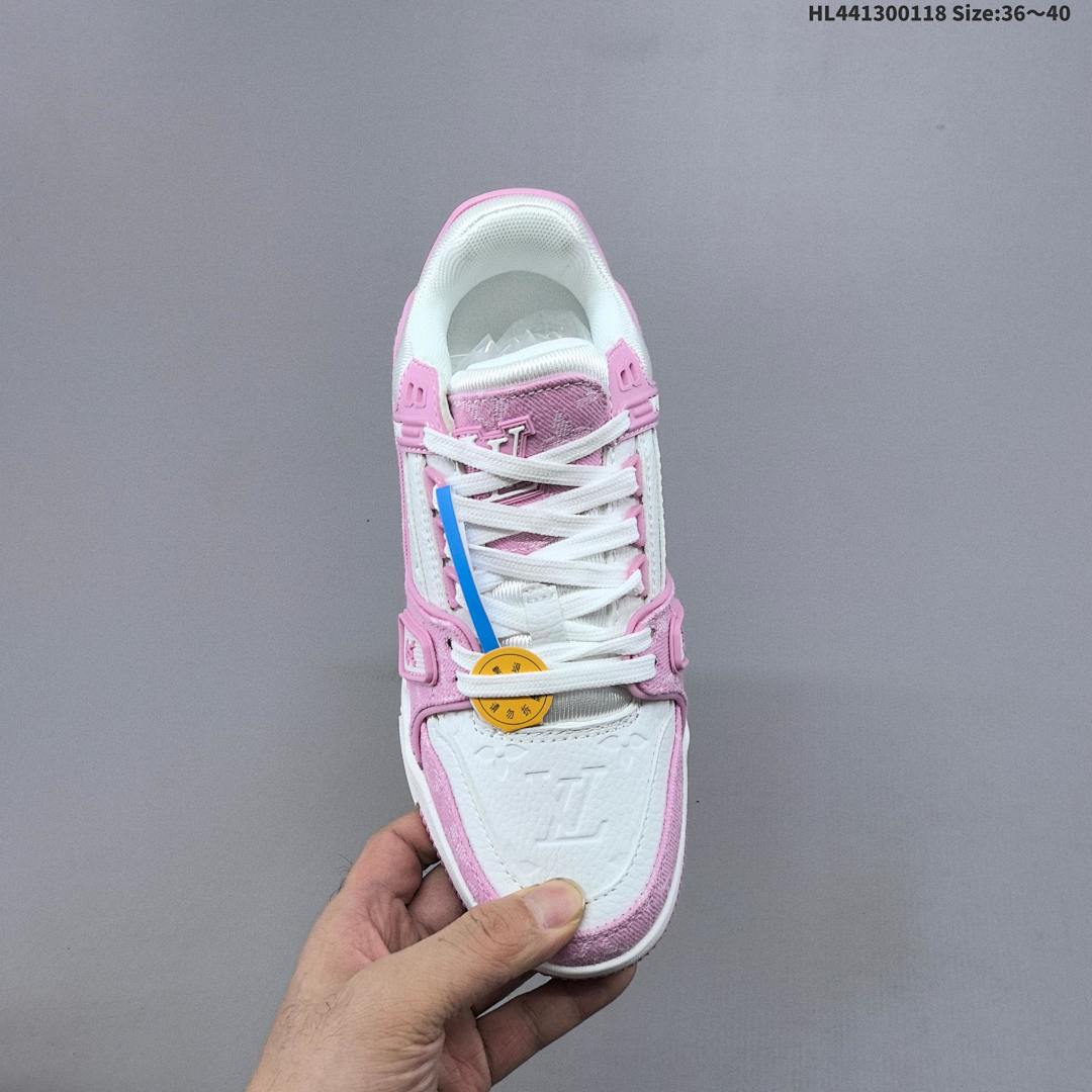 Louis Vuitton Trainer Sneaker Low LV ID Size 40 - foto 6