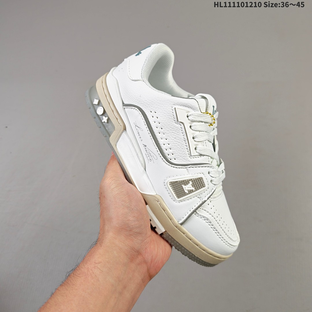 Louis Vuitton Trainer Sneaker Low LV ID Size 45 - foto 8
