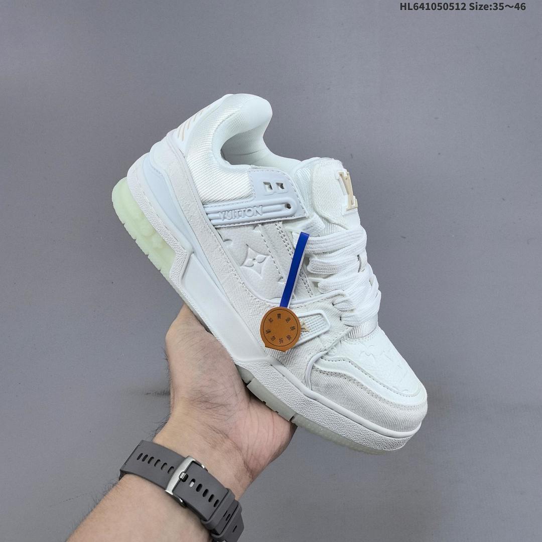 Louis Vuitton Trainer Sneaker Low LV ID Size 46 - foto 3
