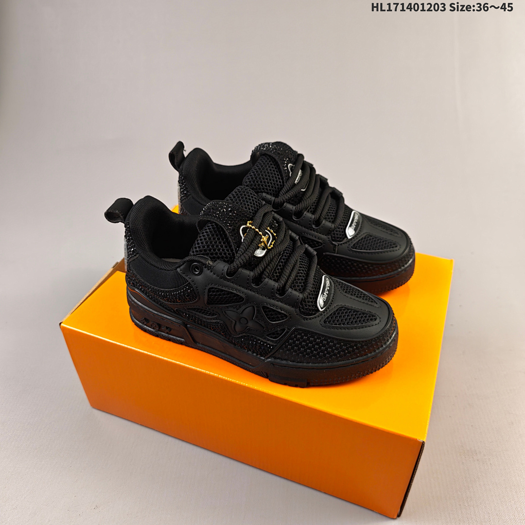 LV Louis Vuitton Trainer Sneaker Low HL171401203 Size 45