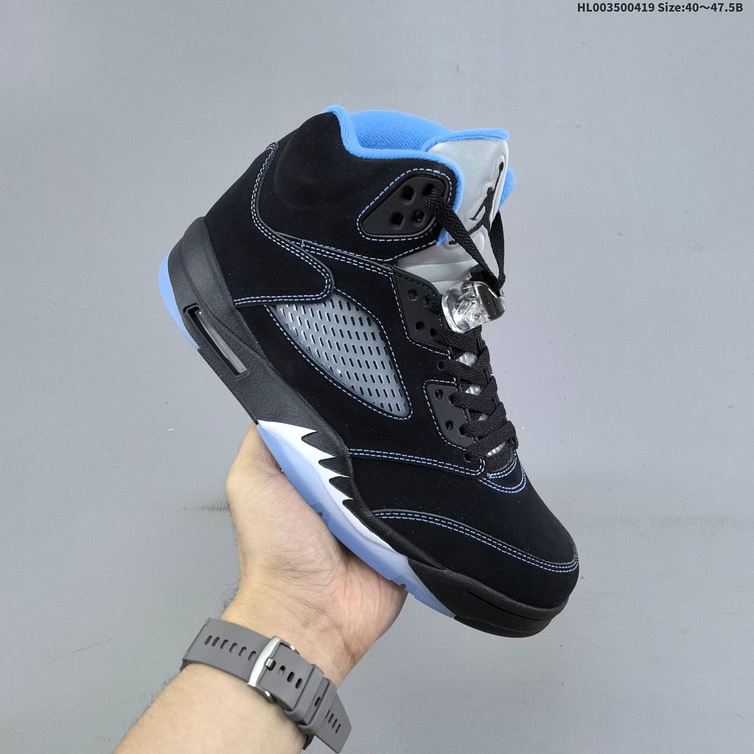 Air Jordan 5 Retro "Black University Blue" AJ5 5 aj5 5 - foto 3