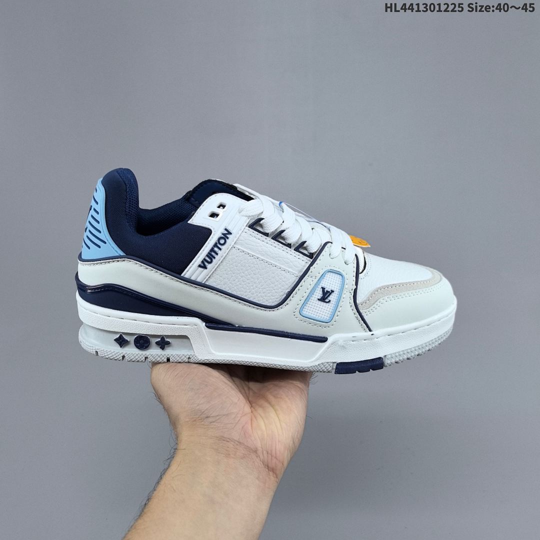 Louis Vuitton Trainer Sneaker Low LV ID Size 45 - foto 6
