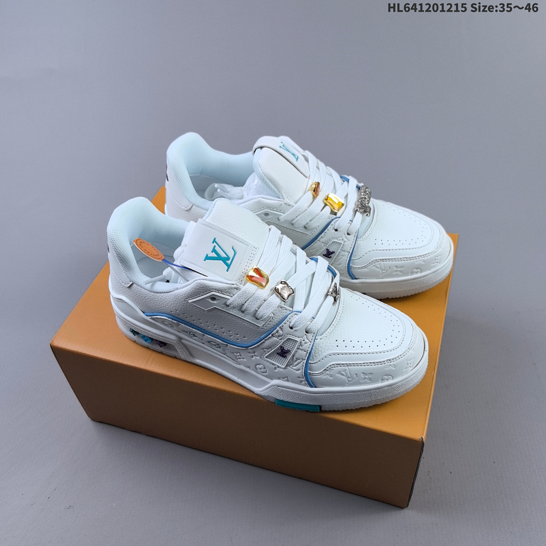 Louis Vuitton Trainer Sneaker Low LV ID Size 46