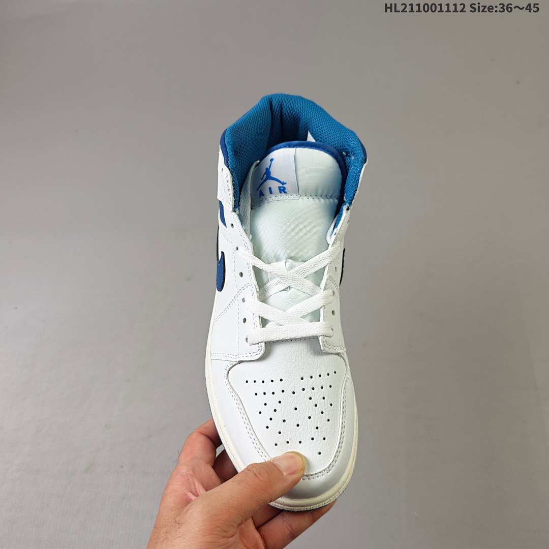 Air Jordan 1 Mid "White Blue" AJ1 1 aj1 1 Swo - foto 8