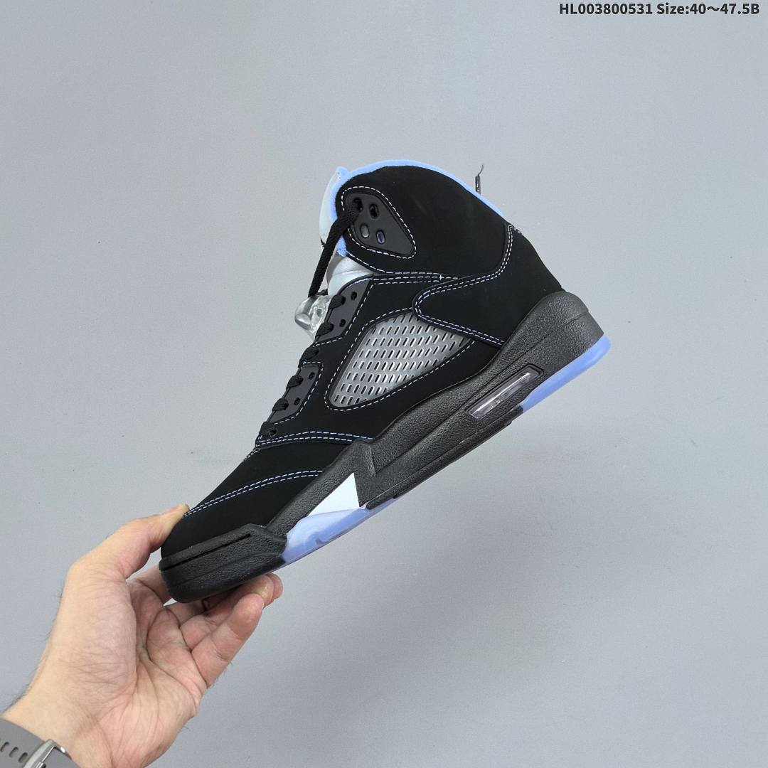 Air Jordan 5 Retro "Black University Blue" AJ5 5 aj5 5 - foto 4