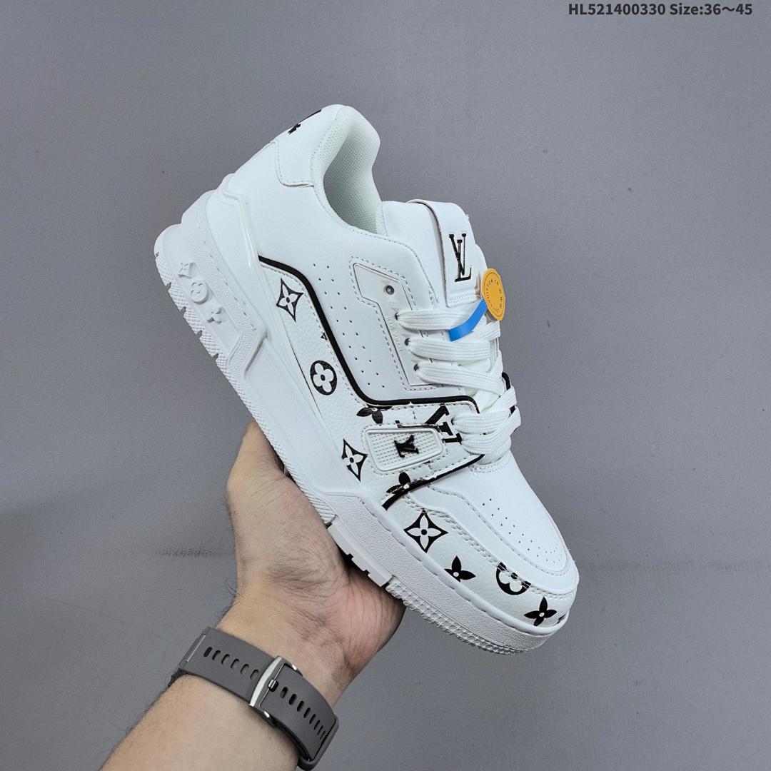 Louis Vuitton Trainer Sneaker Low LV ID Size 45 - foto 3