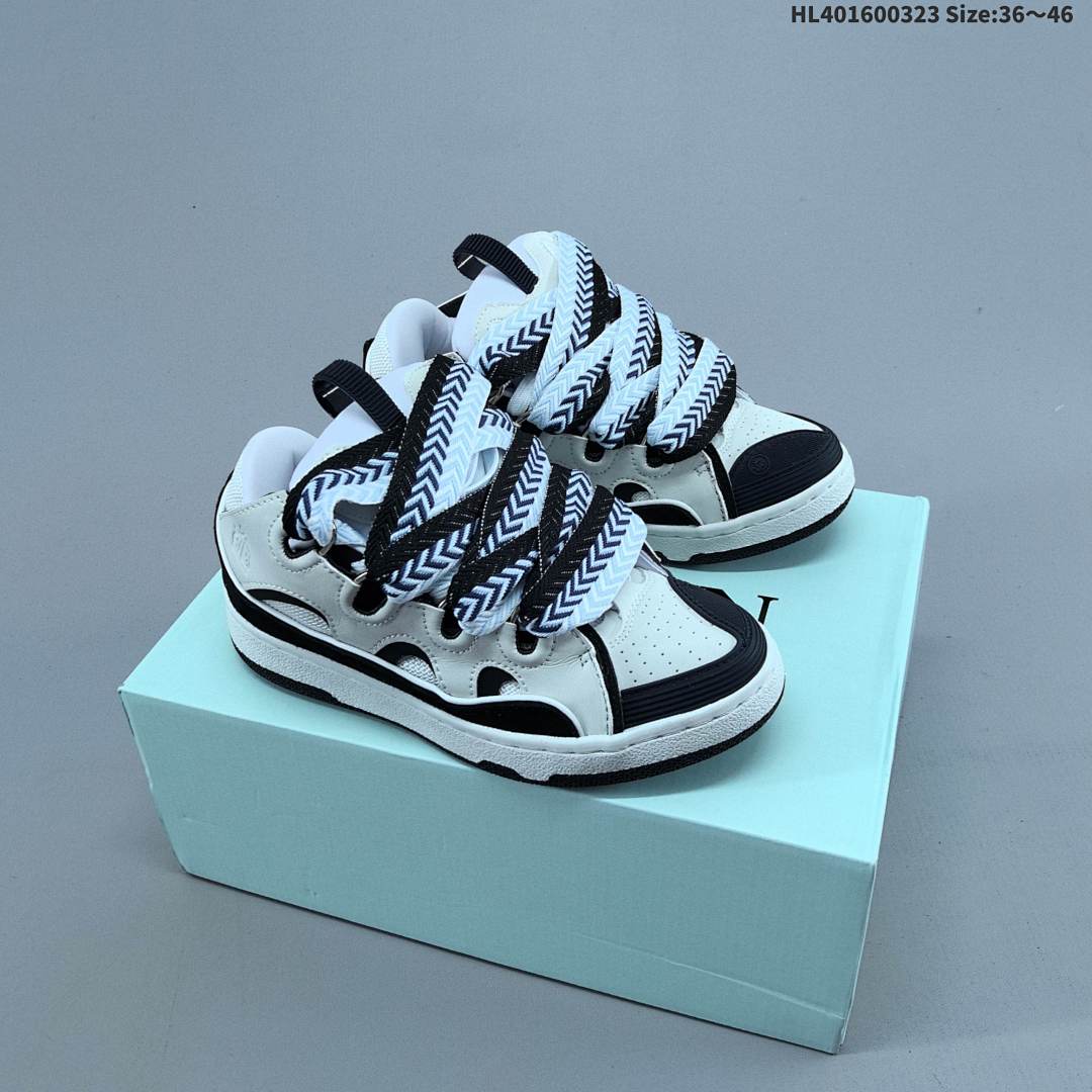 Lanvin Leather Curb Sneakers Curb ➕ ➕