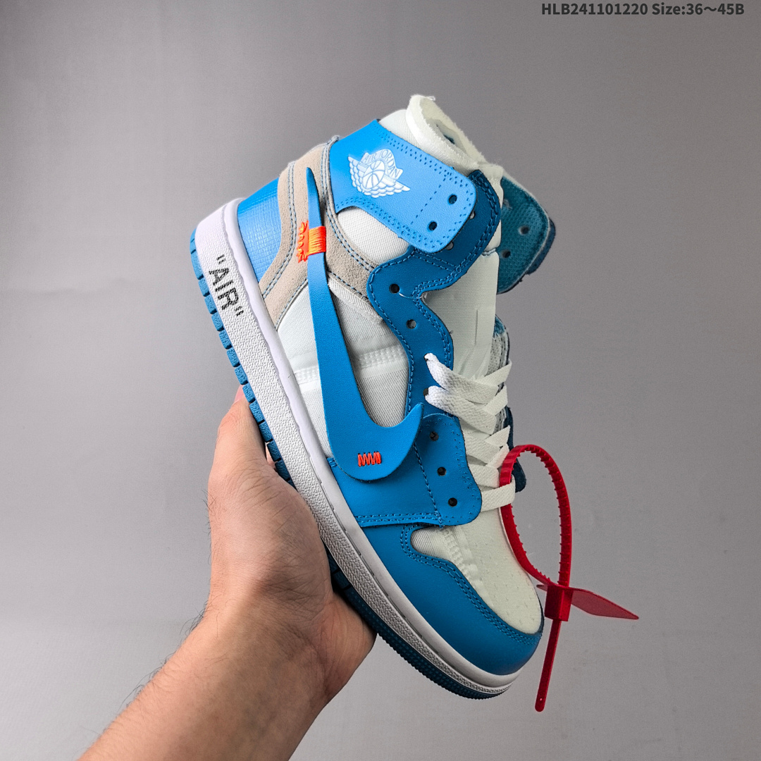 OFF-WHITE x Air Jordan 1 Retro High OG “UNC” AJ1 1 aj1 1 1 - foto 4