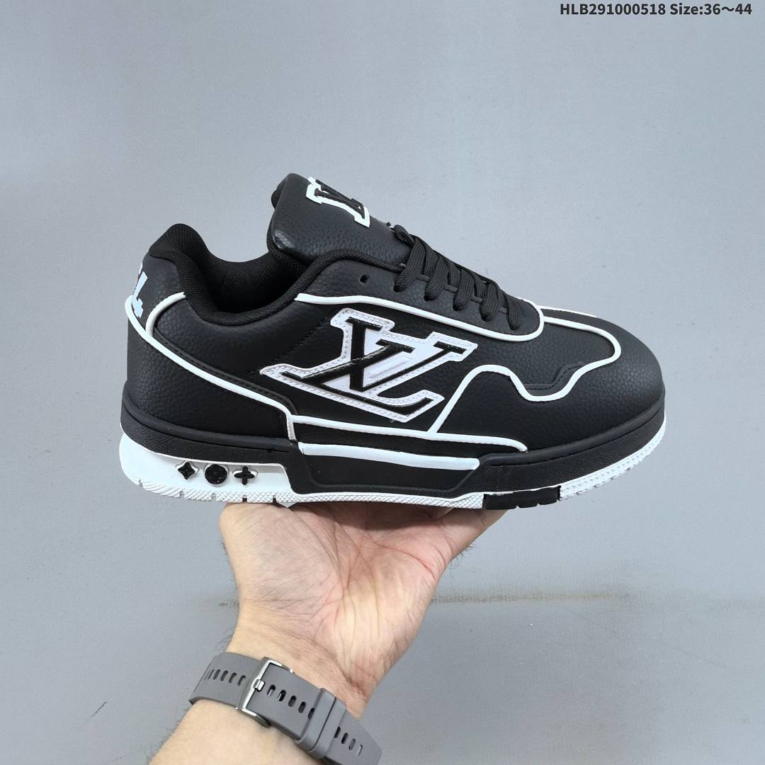 Louis Vuitton Trainer Sneaker Low LV ID Size 44 - foto 3
