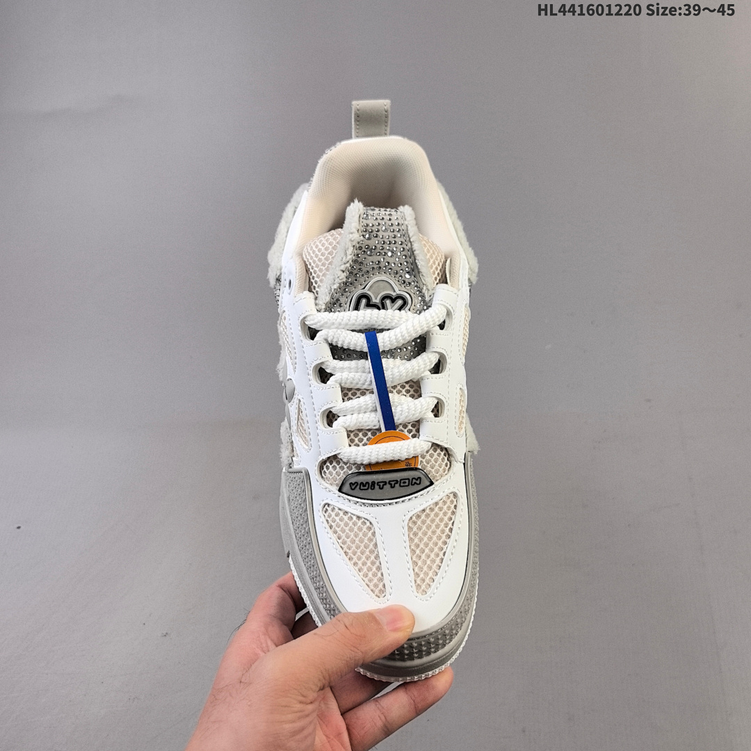 Louis Vuitton Trainer Sneaker Low LV ID Size 45 - foto 6