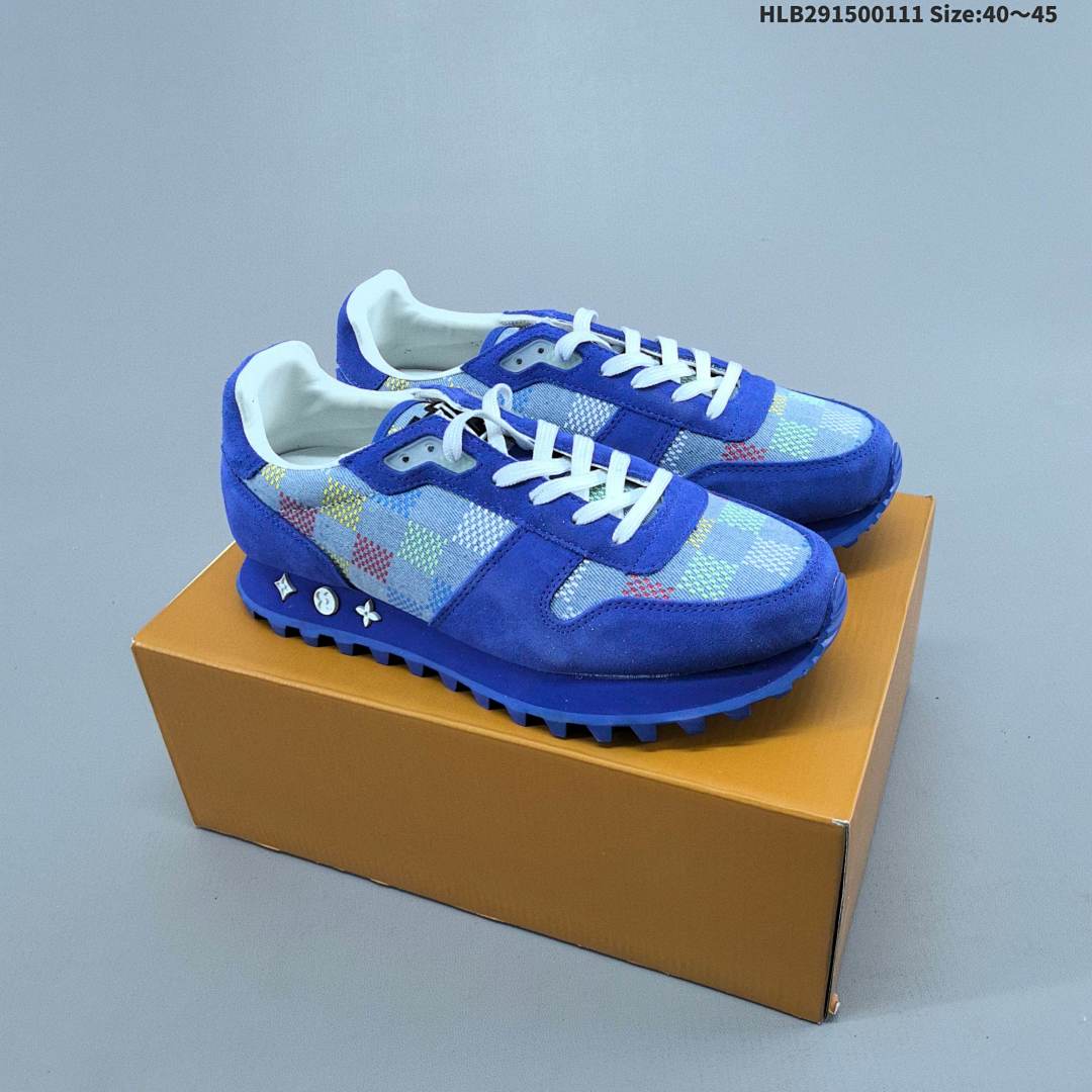 LV LOUIS VUITTON Tilted Suede Low Sneakers