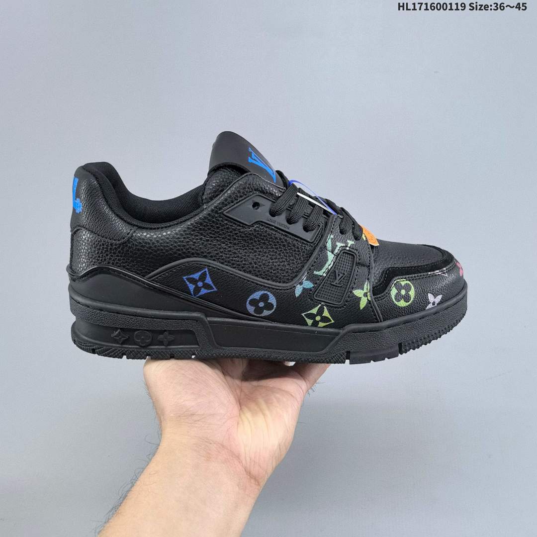 Louis Vuitton Trainer Sneaker Low LV ID Size 45 - foto 9